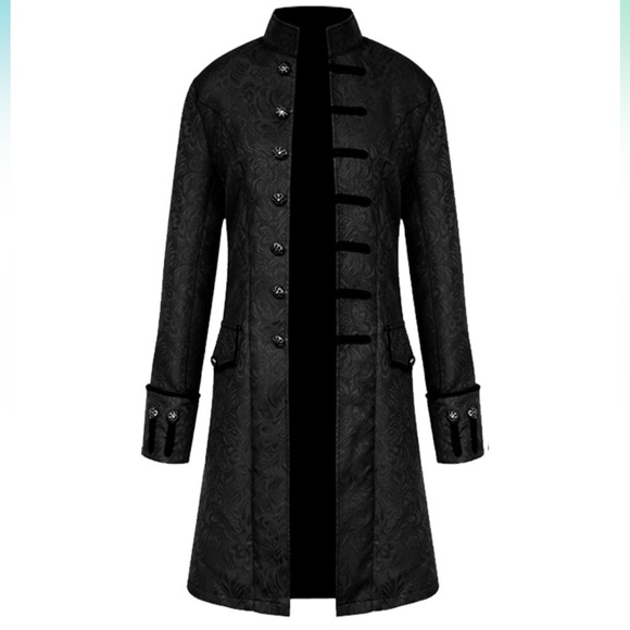 Other - Men’s Jacquard Knee Length Frock Coat ~ Steampunk Gothic Victorian Style | NEW